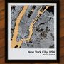 Other wall decoration - 3D Laser cut map - New York - DEMURIN STUDIO - CARTES GEO 3D