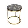Dining Tables - Round side table marble/brass. - ASIATIDES