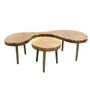 Coffee tables - Set of 2 aluminum antic brass coffee table - ASIATIDES