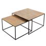 Coffee tables - Set of 2 outdoor aluminum and iron coffee table. - ASIATIDES