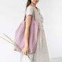 Bags and totes - Linen tote bag in Woodrose - MAGICLINEN