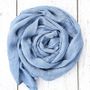 Scarves - Linen scarf in Dusty Blue - MAGICLINEN