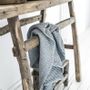 Other bath linens - Linen towel set in waffle in Light Gray - MAGICLINEN