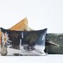 Fabric cushions - Nymphaea Collection - Lumi cushion embroidered and dipped - EVOLUTION PRODUCT