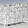 Art glass - RECTANGULAR TOWEL BOX LES ROSES - CRISTAL DE PARIS