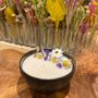 Bougies - Bougie en fleurs séchées parfumée à la lavande 350ml - GABRIELLE - INSTANT CANDIDE
