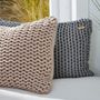 Fabric cushions - left left garter stitch cushion - DAHLENBURG
