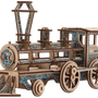 Toys - Locomotive motif bleu - KELPI & GOMILLE