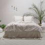 Bed linens - Striped Linen Bedding Natural, Graphite, Indigo - LINENME
