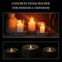 Decorative objects - Concrete with Glass & Candle - HOUSE OF RUSTIC APS