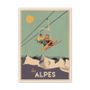 Poster - Poster THE ALPS "The Chairlift" - MARCEL TRAVELPOSTERS