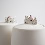 Céramique - Grande boite en porcelaine avec maisons miniatures - BÉRANGÈRE CÉRAMIQUES