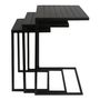 Coffee tables - TABLES B26-34H46-59 S/3 BLACK - LAUVRING