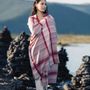 Throw blankets - Light weight cashmere plaids with fringed ends 130x170 cm - ERDENET CASHMERE