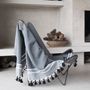 Throw blankets - Stockholm tassel throw    - FEBRONIE