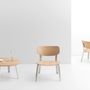 Lounge chairs - SPRINGBACK Lounge Chair Oak Brushed Steel - CRUSO