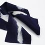 Scarves - MONGOLIA CLOUD Handcrafted cashmere scarf - Blue on White - SANDRIVER MONGOLIAN CASHMERE