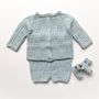Vêtements enfants - BUBU cardigan, bloomers et chaussures faites à la main. 100%baby alpaga  - SOL DE MAYO