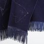 Scarves - SILK NEBULA Handcrafted cashmere felt scarf with nappa fringe - SANDRIVER MONGOLIAN CASHMERE