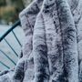Throw blankets - PLAID EN LAINE DES PYRÉNÉES RAYÉ BRIQUE - PLAIDS COCOONING