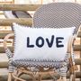 Coussins textile - Coussin brodé LOVE - FEBRONIE