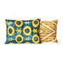 Comforters and pillows - Primrose Handwoven Silk Ikat Cushion - HERITAGE GENEVE