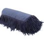 Scarves - Cashmere shawl with leather fringe - square - SANDRIVER MONGOLIAN CASHMERE