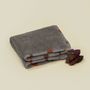 Other bath linens - Dark grey towels with pompons and embroideries - MIA ZIA