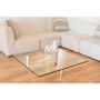 Dining Tables - Square transparent coffee table CRYSTAL - DAVID LANGE