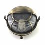 Outdoor wall lamps - Round bulkhead light with "Eyelid" cover and butterfly nuts no14S - ANDROMEDA LIGHTING