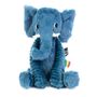 Soft toy - Plush Ptipotos the Blue Elephant - LES DEGLINGOS
