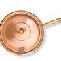 Frying pans - Angel Brass Frying pan 1 handle DiamondTin™ INDUCTION  diam 26xh5,5  wood box - NUOVA H.S.S.C.