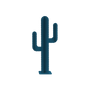 Decorative objects - CACTUS BRANCH DARK BLUE - LP DESIGN