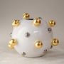 Vases - Round vase with golden spheres  - CERAMICA ND DOLFI