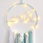 Other wall decoration - Dreamcatcher / Mint, white & silver - LES LOVERS DECO