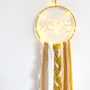 Other wall decoration - Dreamcatcher / Mustard yellow, white & gold - LES LOVERS DECO