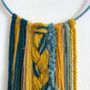 Other wall decoration - Dreamcatcher / Mustard yellow, pigeon blue & gold - LES LOVERS DECO