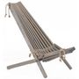 Lawn chairs - Ergonomic Chilean armchair in raw wood - several species available - B. ATTITUDE