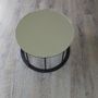 Mirrors - Small side table TAMBOUR with durable mirror - GLASS VARIATIONS X BINA BAITEL
