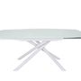 Dining Tables - DINING TABLE GLORIA EXTRA-WHITE GLASS - GALEA