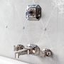 Faucets - Wall-mounted spout, Thermostatic & control valve, Art Deco collection  - VOLEVATCH