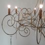 Hanging lights - Suspension chandelier volute brass 2.2.3 - MARKO CREATION