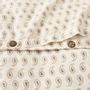 Bed linens - Washed organic cotton percale - Naturel Palmette bed linen - DORAN SOU