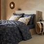 Bed linens - Percale de coton bio lavée - Amour Lointain Indigo Bed Linen - DORAN SOU