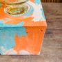 Design objects - Concrete Lamp | Cube | Orange and turquoise marble - JUNNY