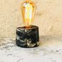 Objets design - Lampe à poser | Lampe Béton | Cylindre | Marbré anthracite - JUNNY