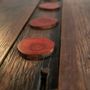 Tables Salle à Manger - Base en étoile avec plateau en bois « upcycling » - LIVING MEDITERANEO