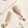 Hair accessories - Baby Kit Pink Brush100% boar small size + wooden comb - BACHCA