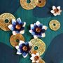 Other wall decoration - Lotus Pond Wall Mural in Enamelled Copper - BAAYA GLOBAL