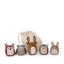 Children's decorative items - Felt Animals – set of 5 animals in a cotton bag - GRY & SIF